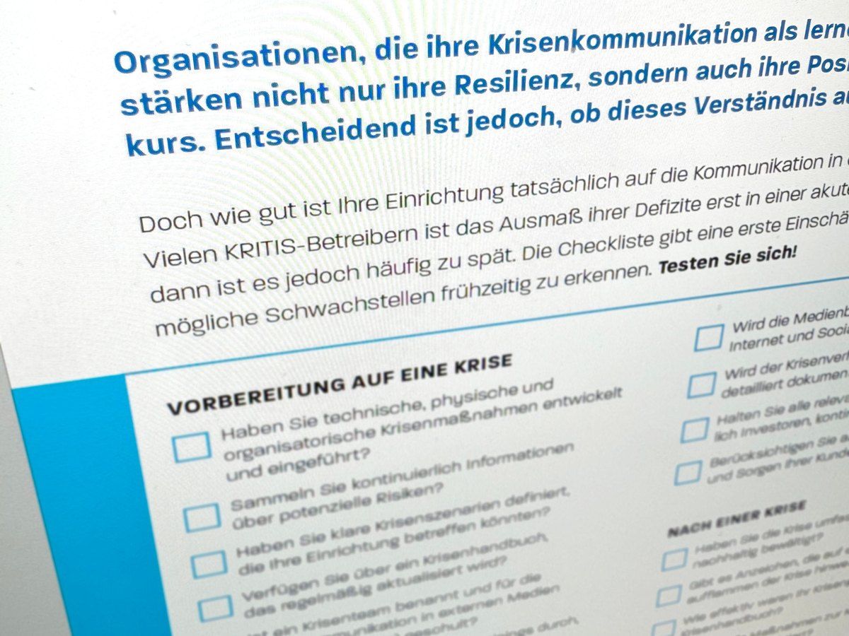Checkliste zur Vorbereitung auf eine Krise